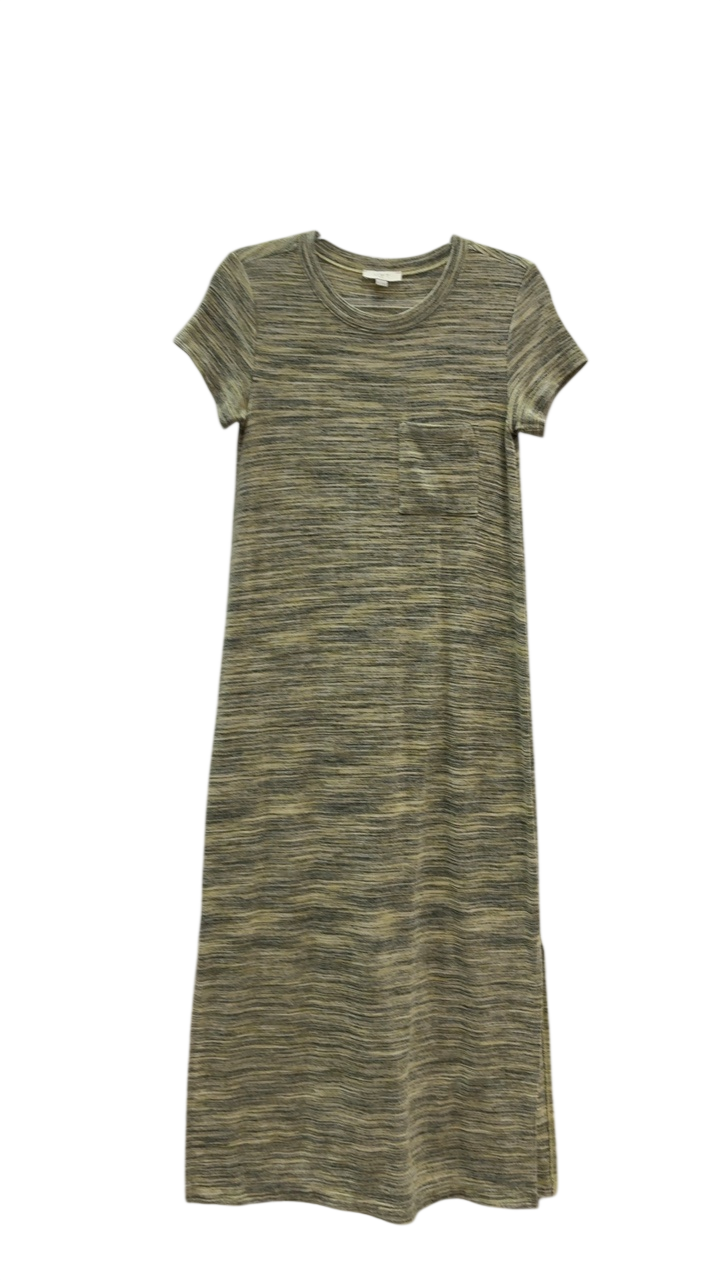 loft beige dress Haven Well Within Lurex Silk Slip Dress